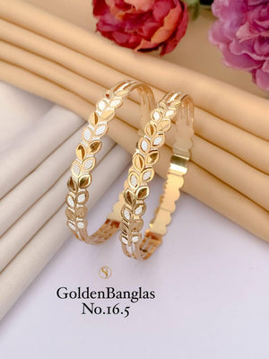 Fancy Golden Bangles Set 12