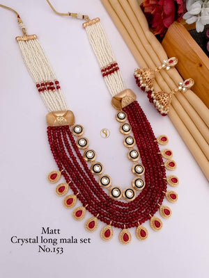 Matt Crystal Long Mala Set 1(3Pcs)
