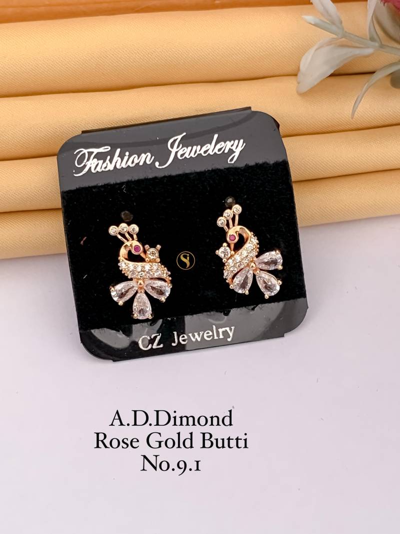 AD Diamond Rose Gold Butti 4 (22 Pcs)