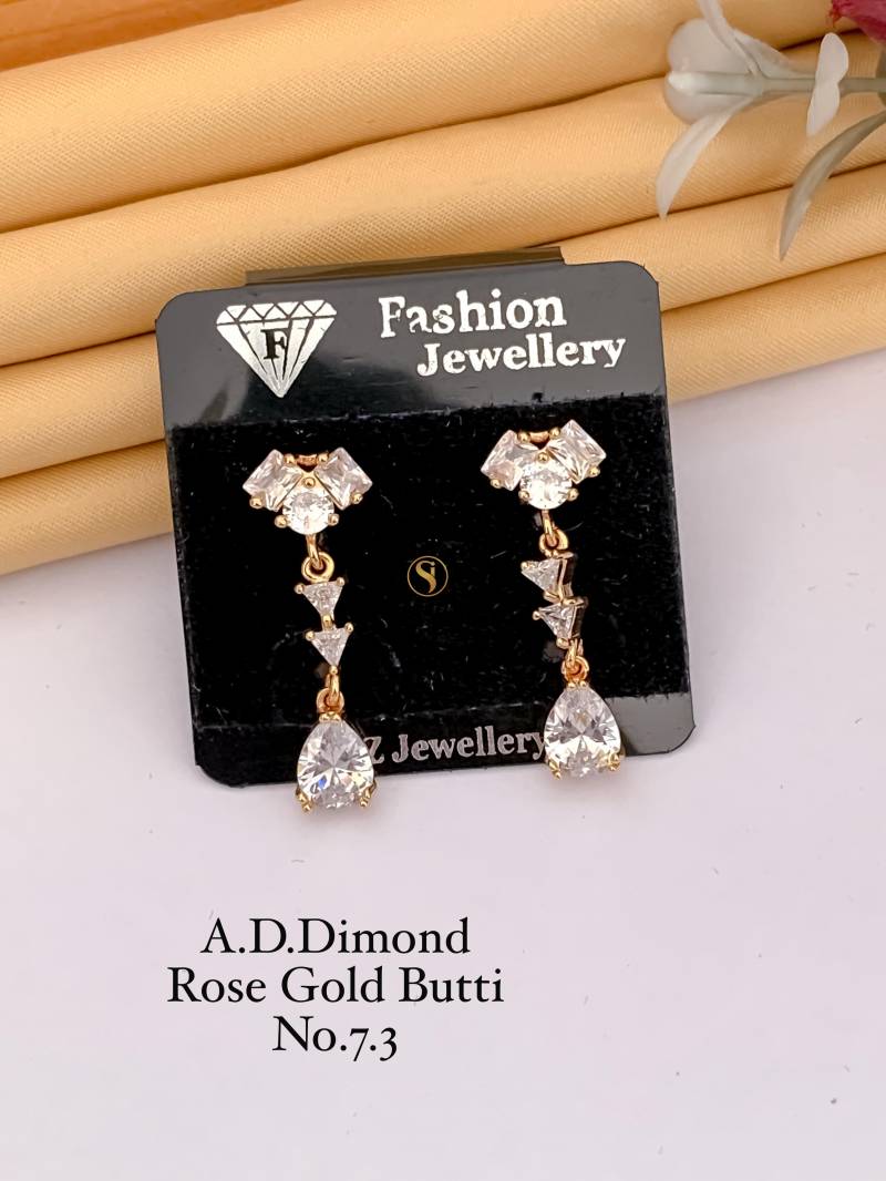 AD Diamond Rose Gold Butti 4 (22 Pcs)