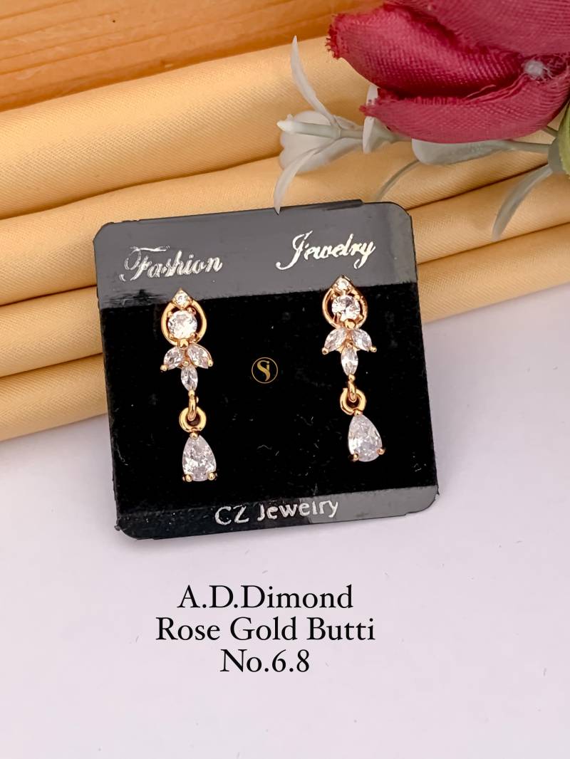 AD Diamond Rose Gold Butti 4 (22 Pcs)