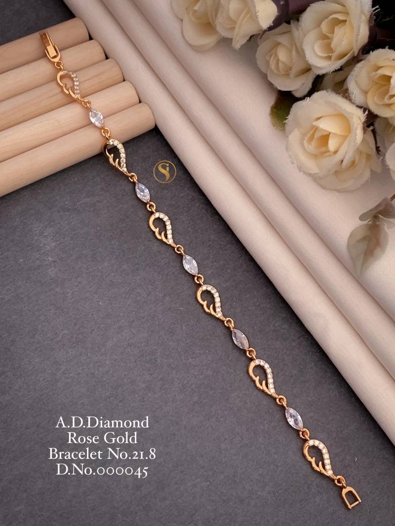 AD Diamond Rose Gold Bracelets 22 (5 Pcs)