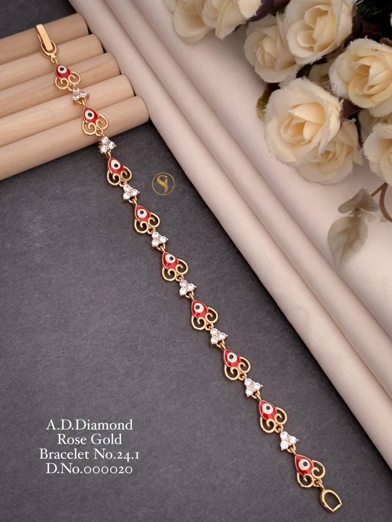 AD Diamond Rose Gold Bracelets 22 (5 Pcs)