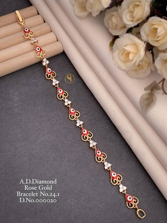 AD Diamond Rose Gold Bracelets 22 (5 Pcs)