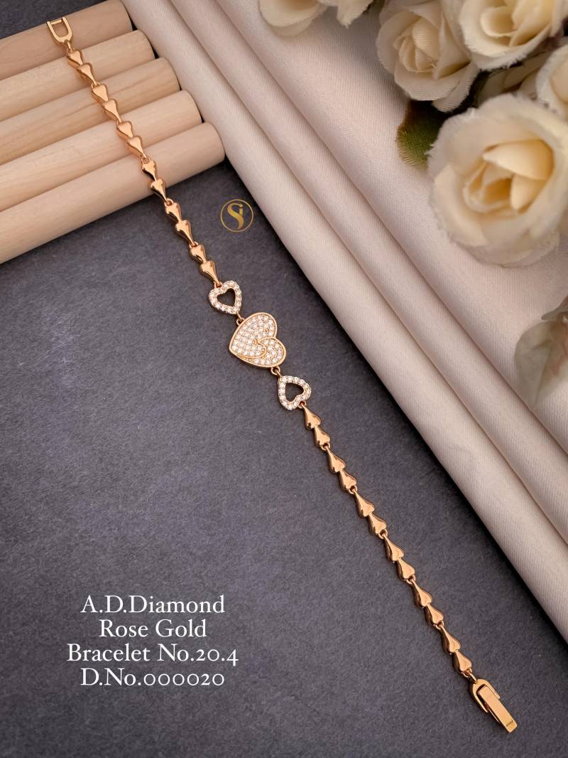 AD Diamond Rose Gold Bracelets 22 (5 Pcs)