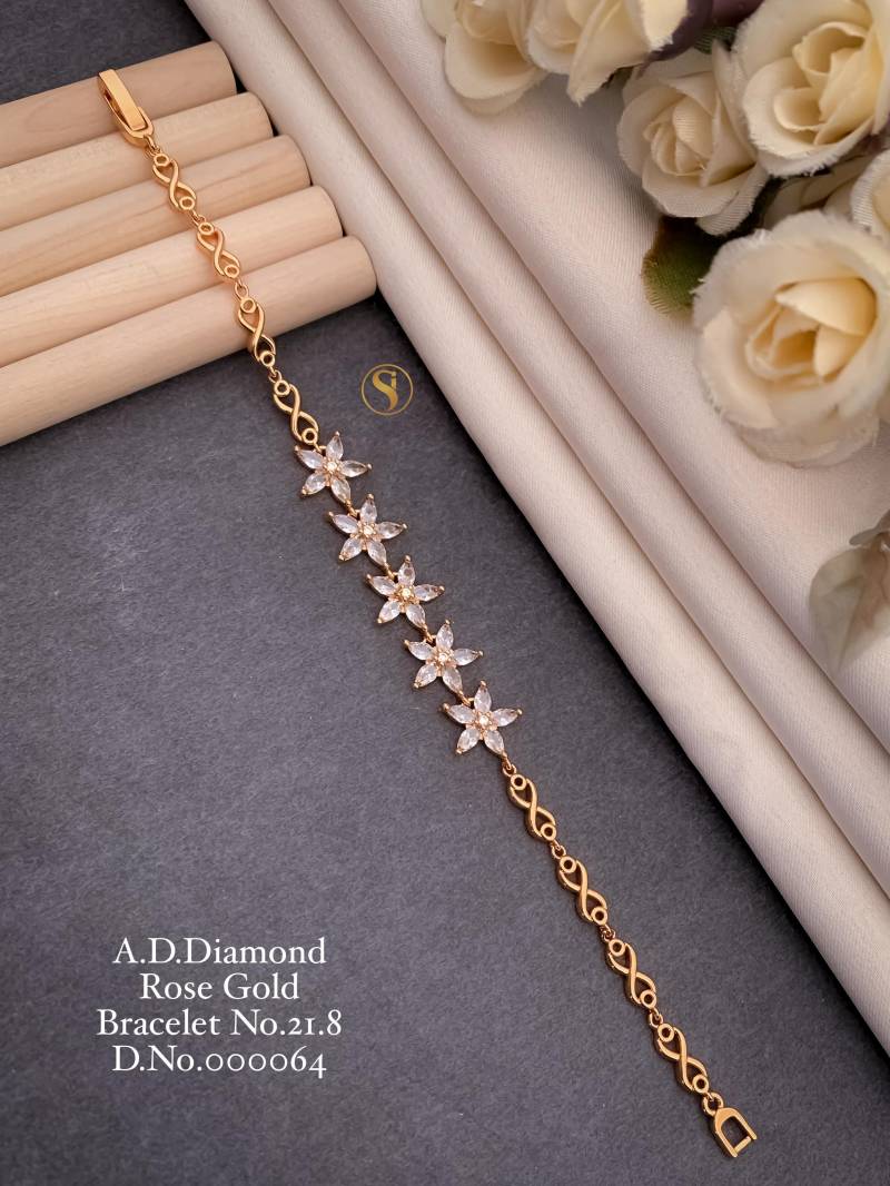 AD Diamond Rose Gold Bracelets 22 (5 Pcs)