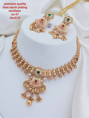 Brass Rajwadi Gold Necklace 18 (5 Pcs)