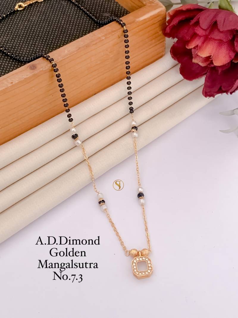 Ad Diamond Golden Mangalsutra 19
