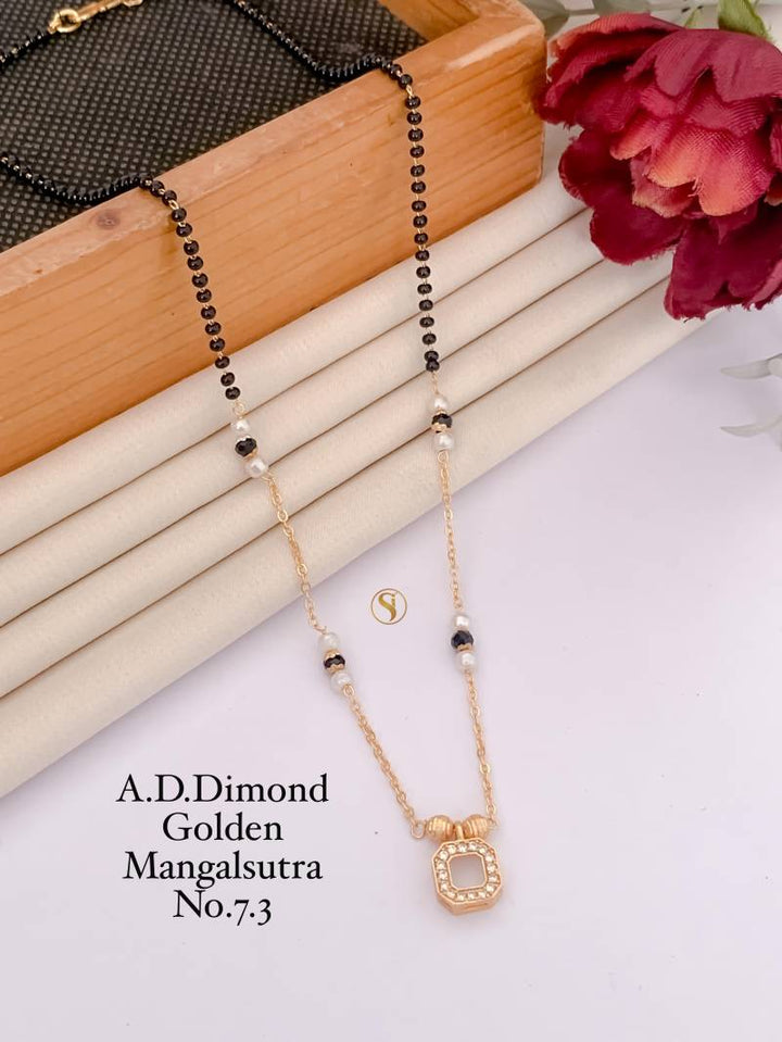 Ad Diamond Golden Mangalsutra 19