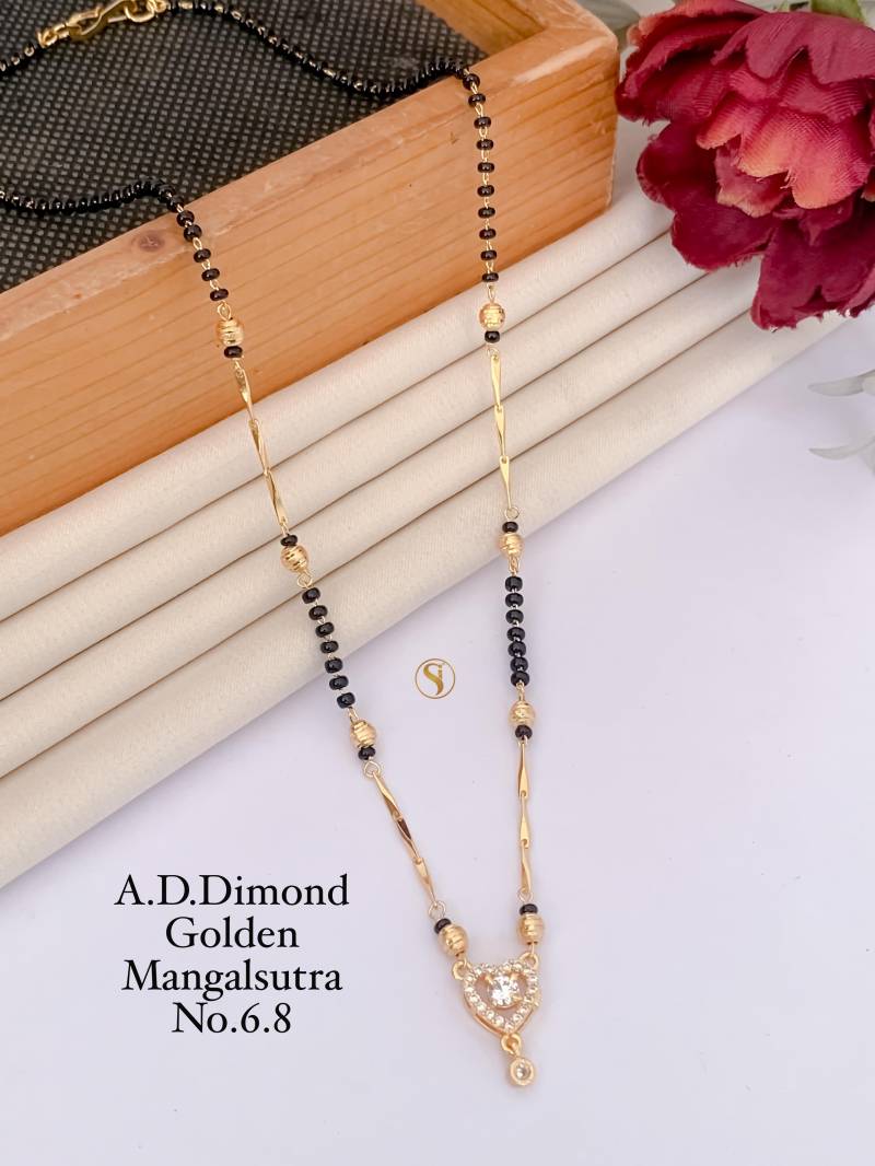 Ad Diamond Golden Mangalsutra 19
