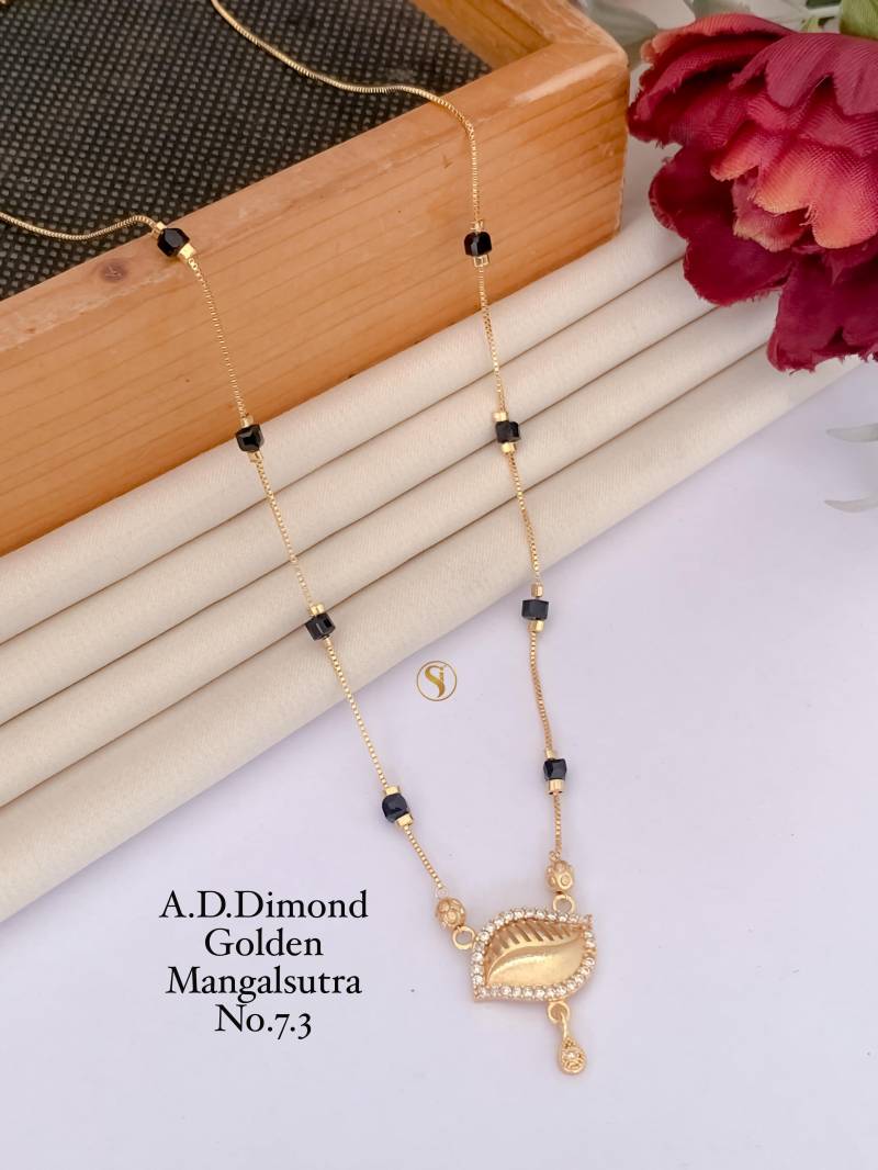 Ad Diamond Golden Mangalsutra 19