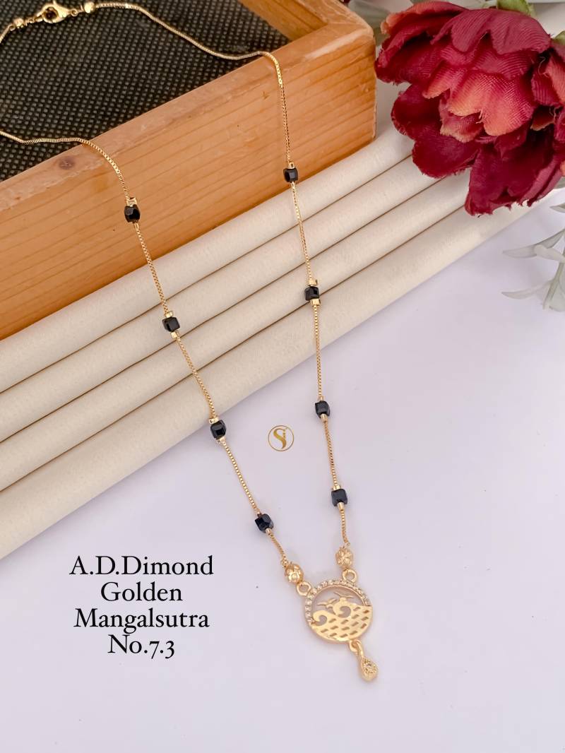 Ad Diamond Golden Mangalsutra 19