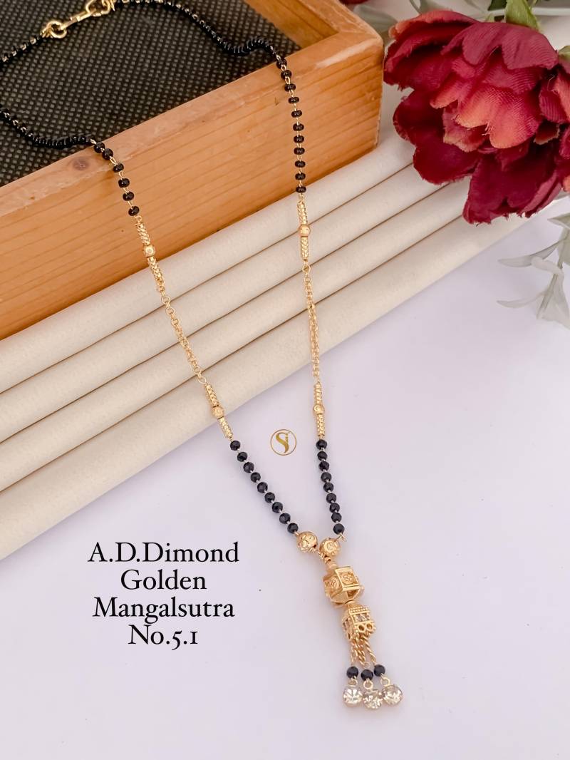 Ad Diamond Golden Mangalsutra 19
