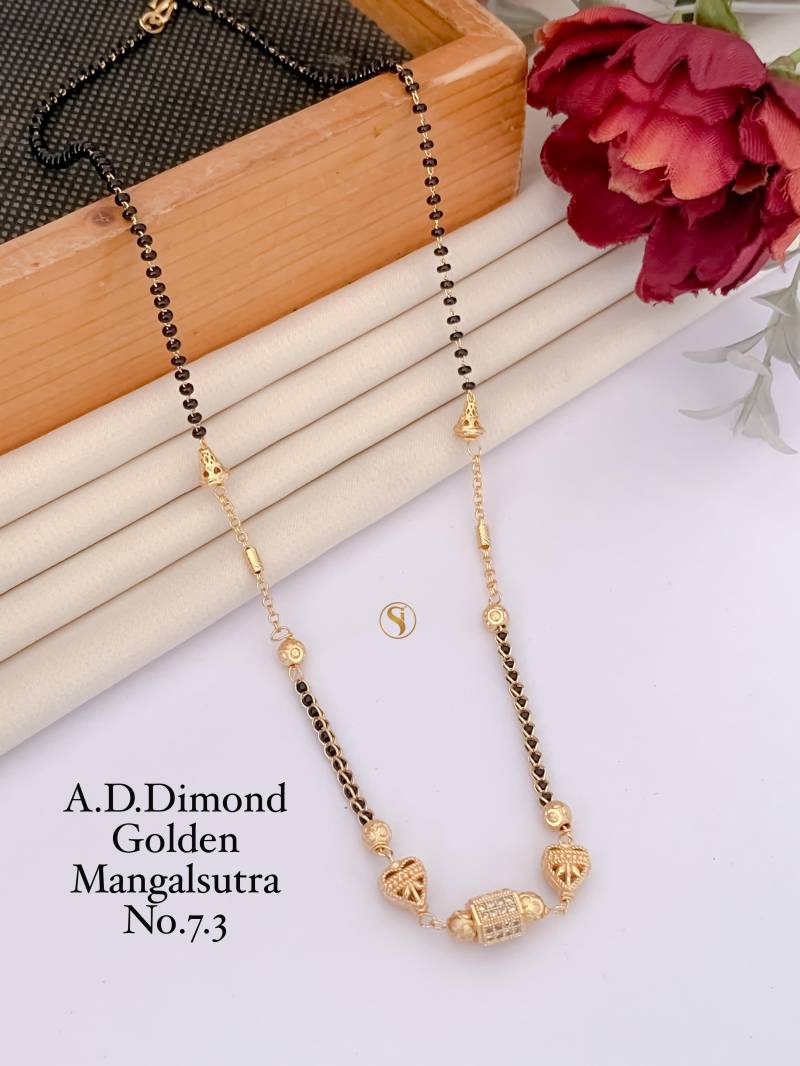 Ad Diamond Golden Mangalsutra 19