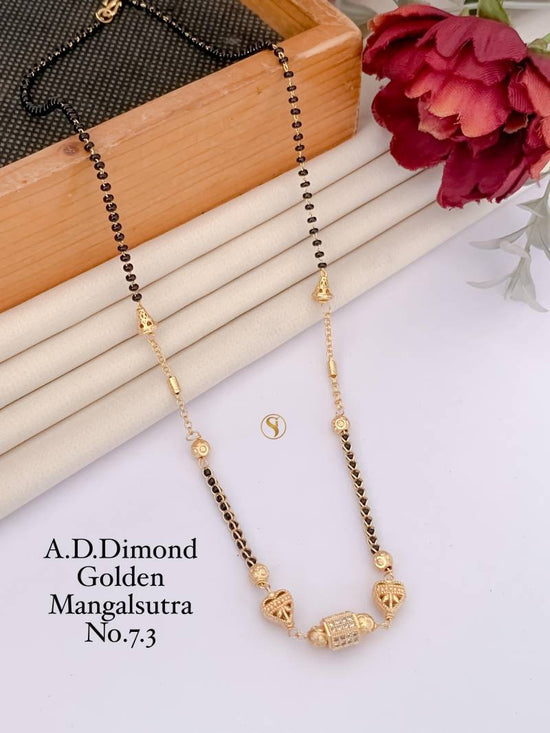 Ad Diamond Golden Mangalsutra 19