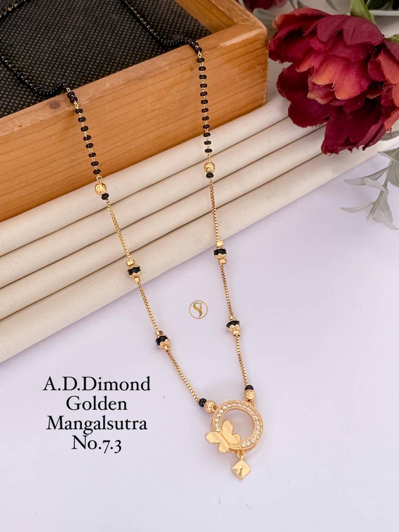 Ad Diamond Golden Mangalsutra 19