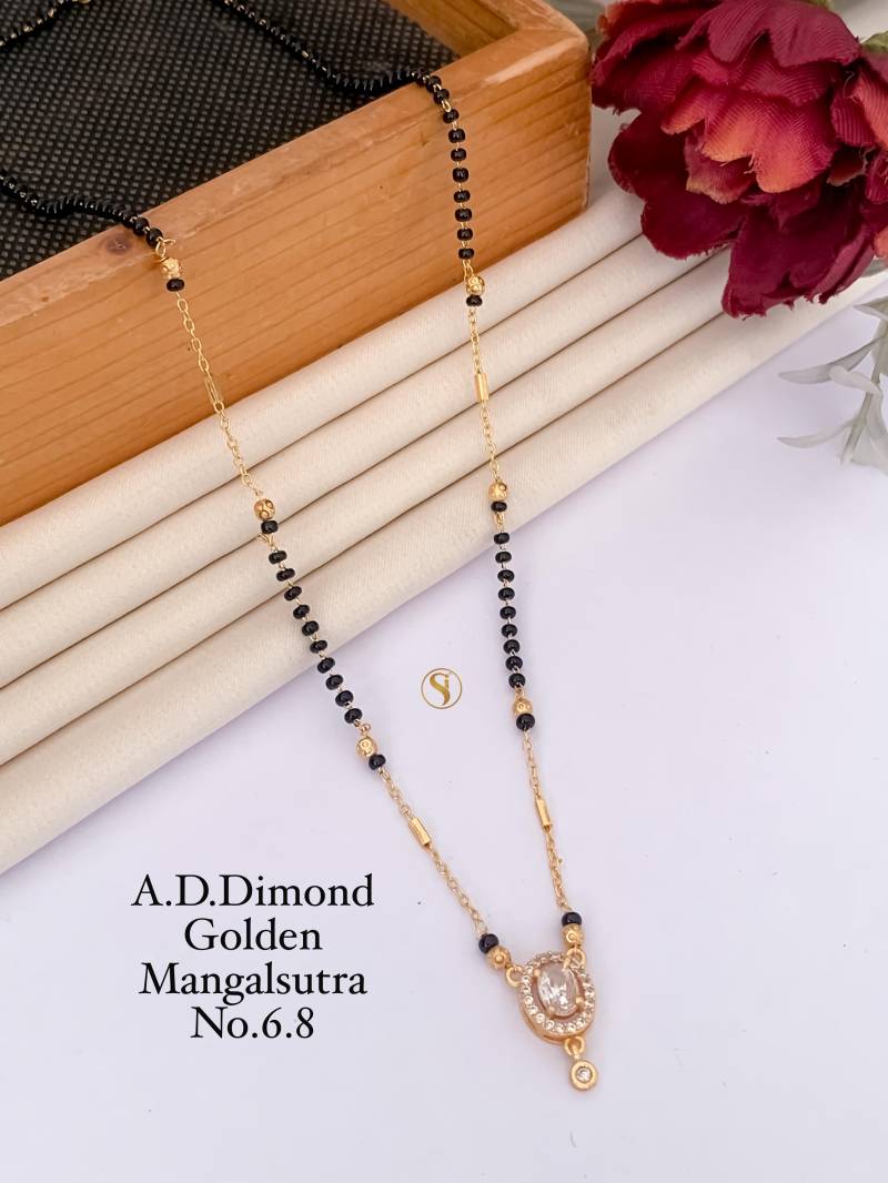 Ad Diamond Golden Mangalsutra 19