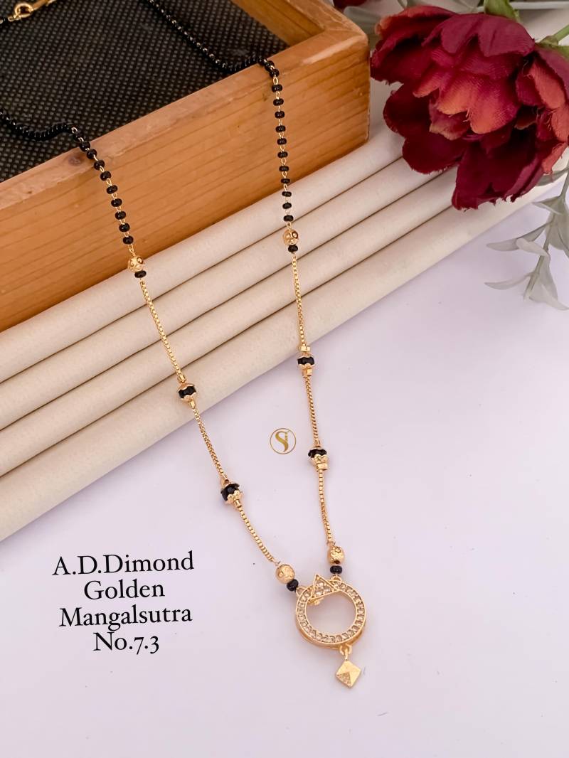 Ad Diamond Golden Mangalsutra 19