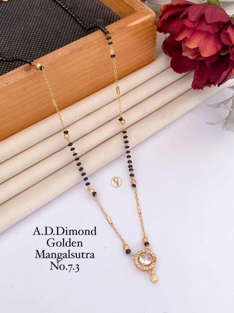 Ad Diamond Golden Mangalsutra 19
