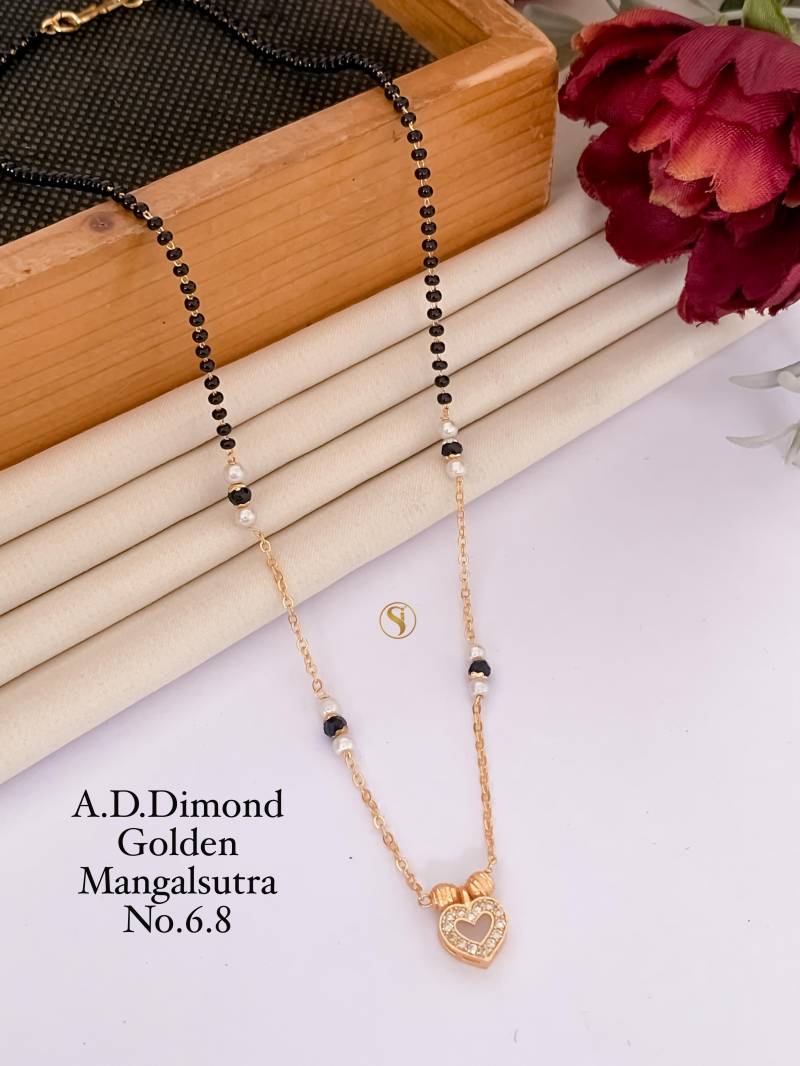 Ad Diamond Golden Mangalsutra 19