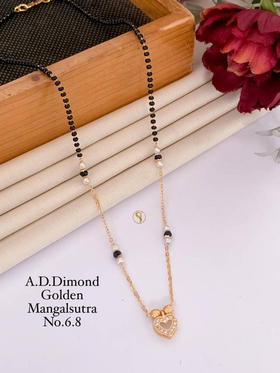 Ad Diamond Golden Mangalsutra 19