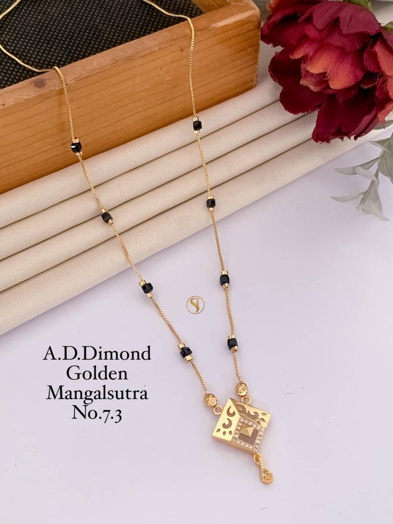 Ad Diamond Golden Mangalsutra 19