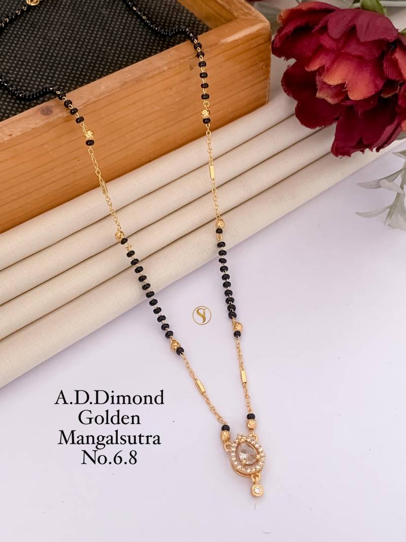 Ad Diamond Golden Mangalsutra 19