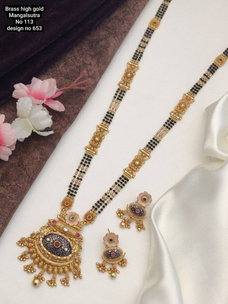 Brass High Gold Mangalsutra 38 (5 Pcs)