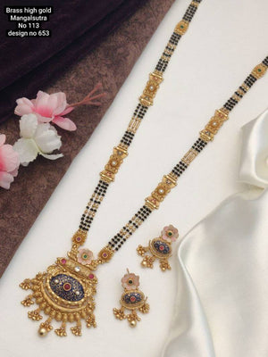 Brass High Gold Mangalsutra 38 (5 Pcs)