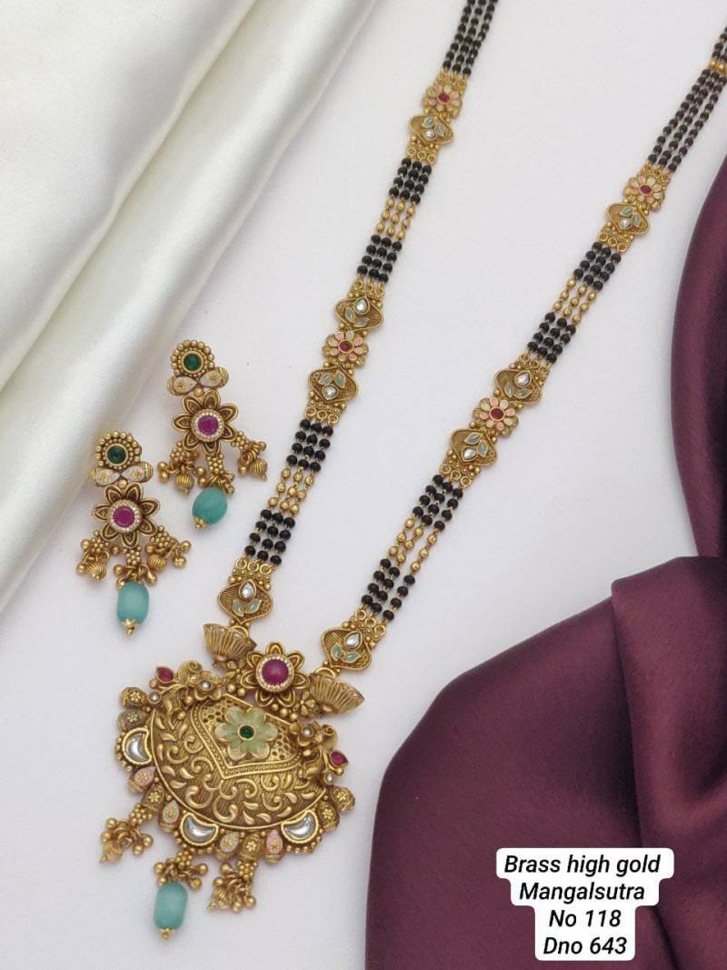 Brass High Gold Mangalsutra 38 (5 Pcs)
