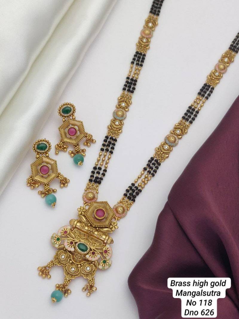 Brass High Gold Mangalsutra 38 (5 Pcs)