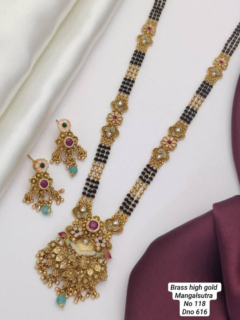 Brass High Gold Mangalsutra 38 (5 Pcs)