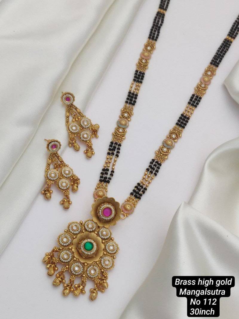 Brass High Gold Mangalsutra 43 (3 Pcs)