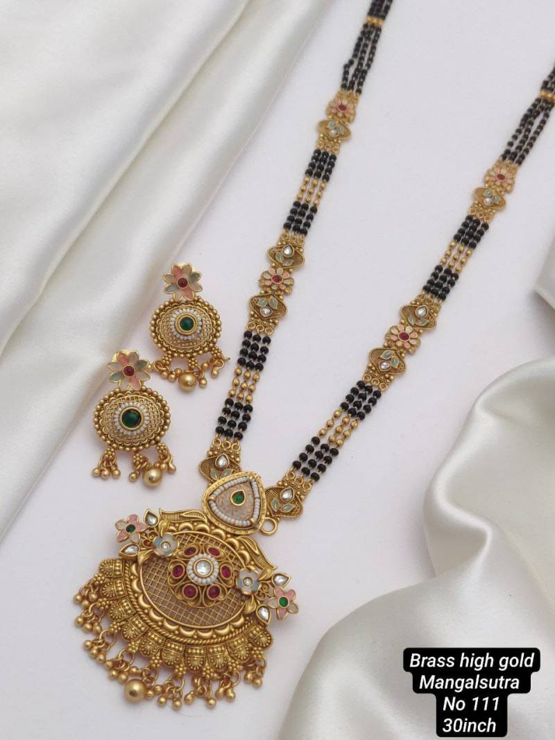 Brass High Gold Mangalsutra 43 (3 Pcs)