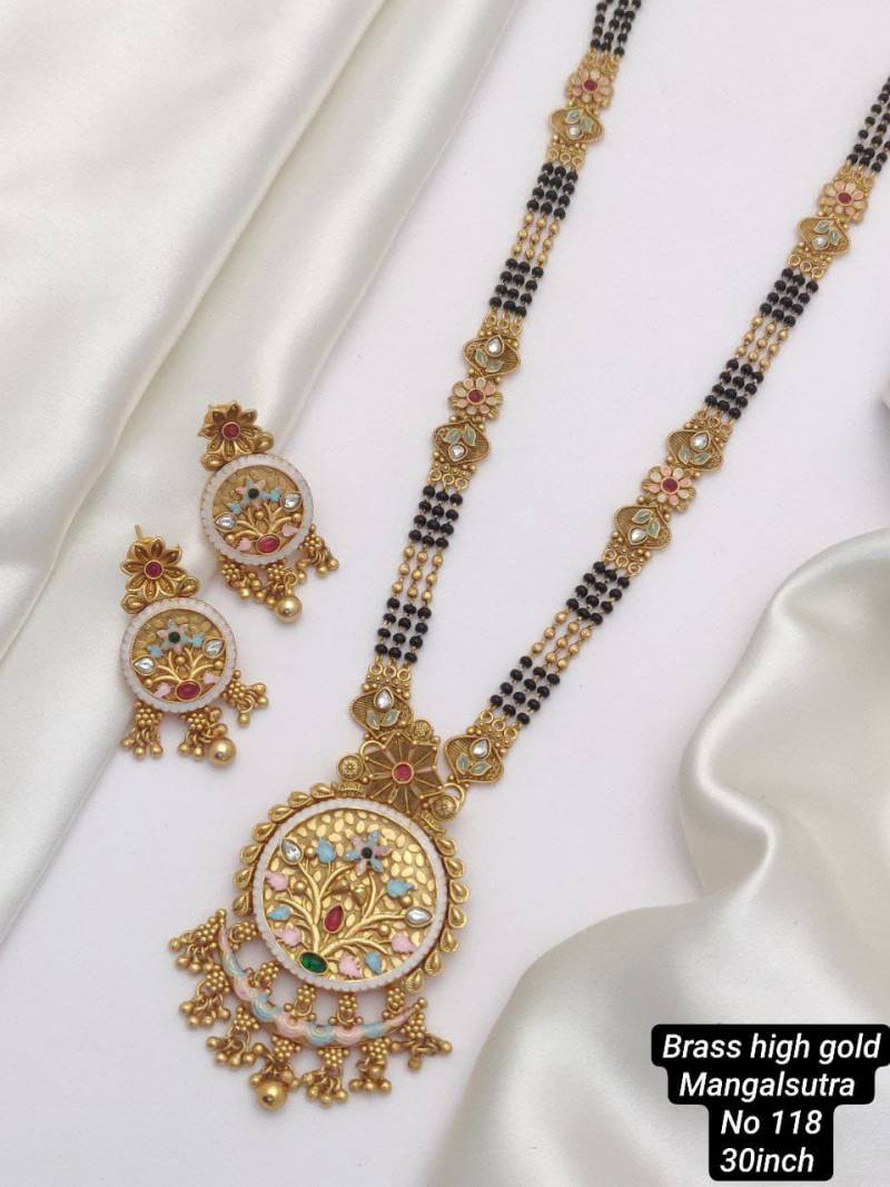 Brass High Gold Mangalsutra 44 (3 Pcs)