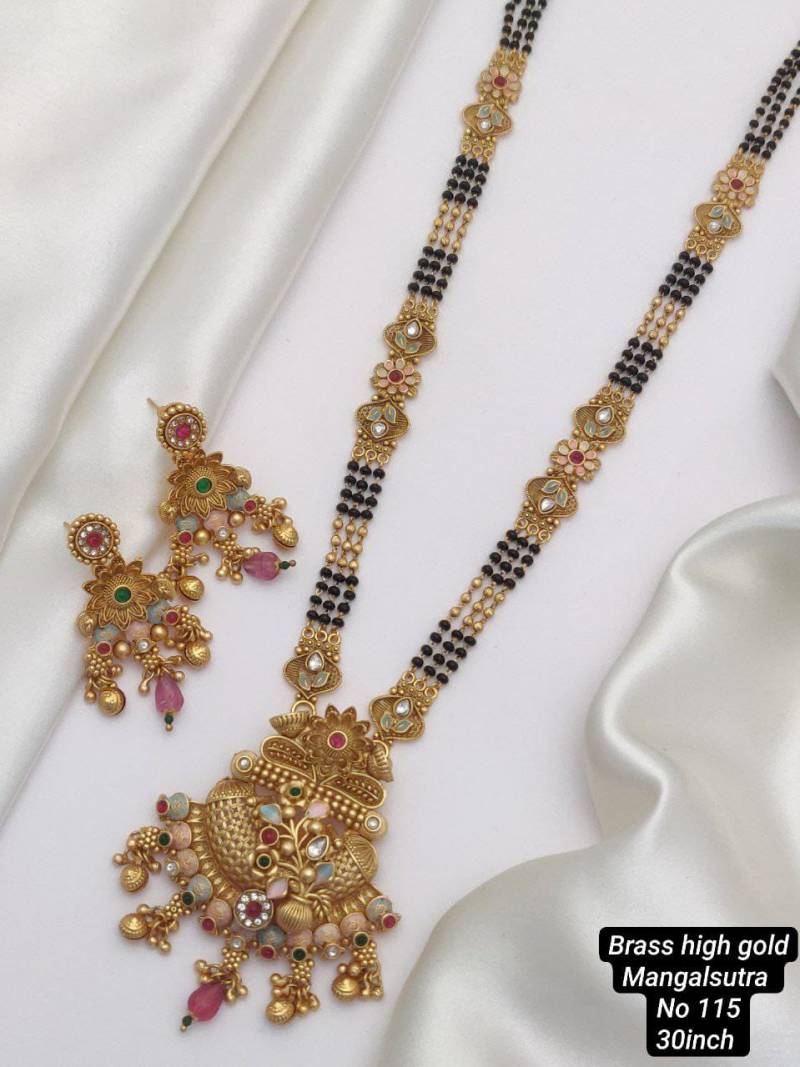 Brass High Gold Mangalsutra 44 (3 Pcs)