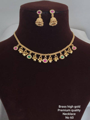 Brass High Gold Premium Quality Necklace 2 (5 Pcs)