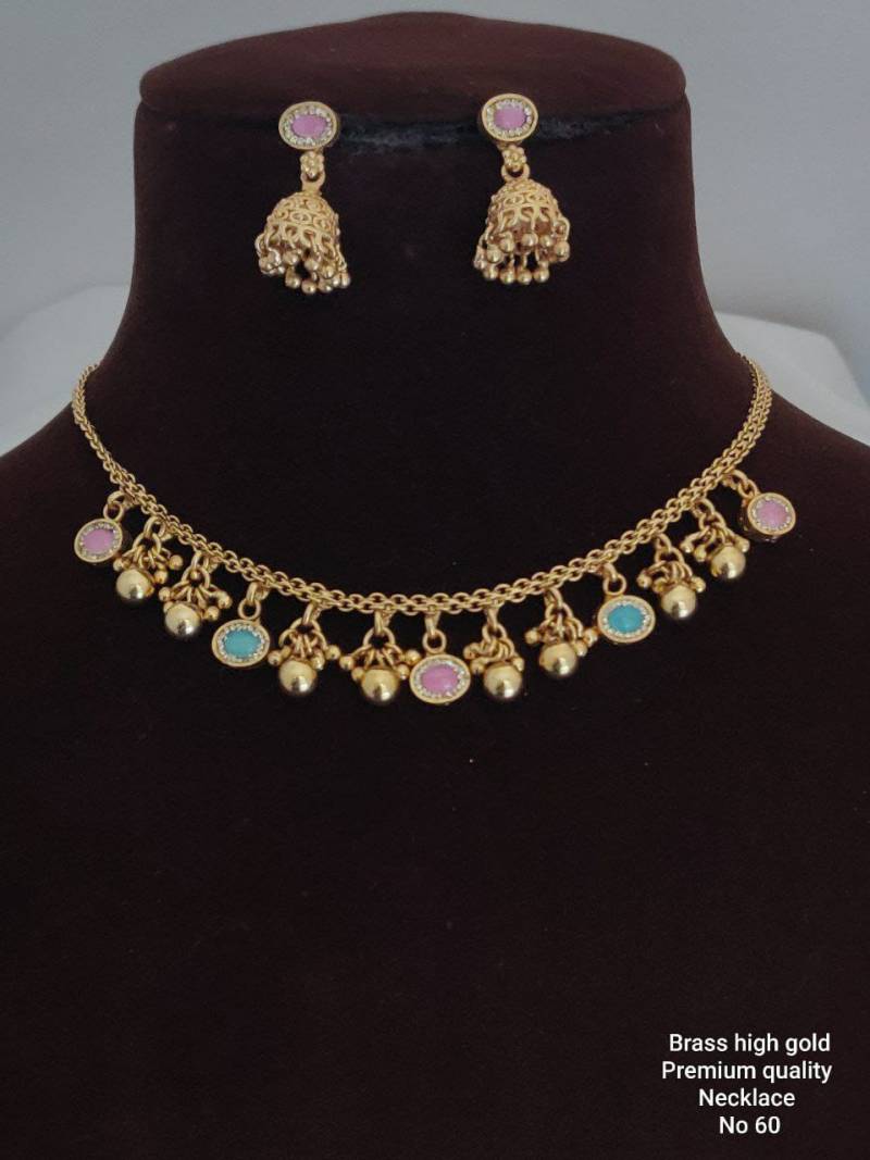 Brass High Gold Premium Quality Necklace 2 (5 Pcs)