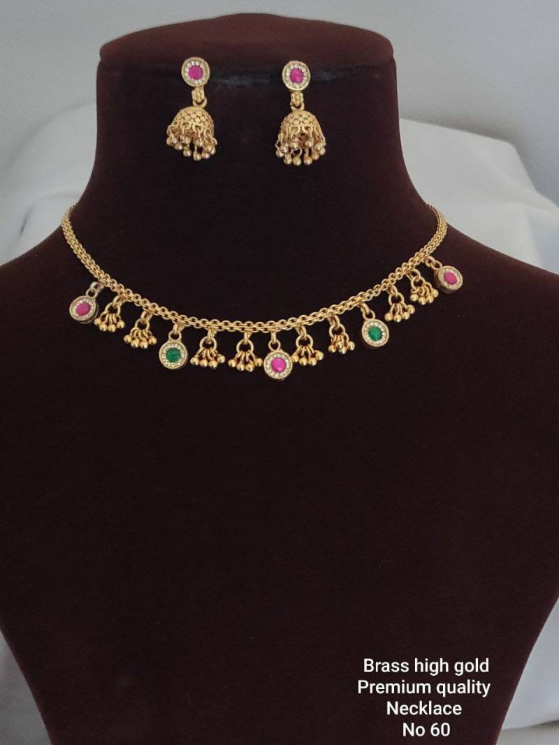 Brass High Gold Premium Quality Necklace 2 (5 Pcs)