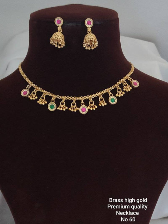 Brass High Gold Premium Quality Necklace 2 (5 Pcs)