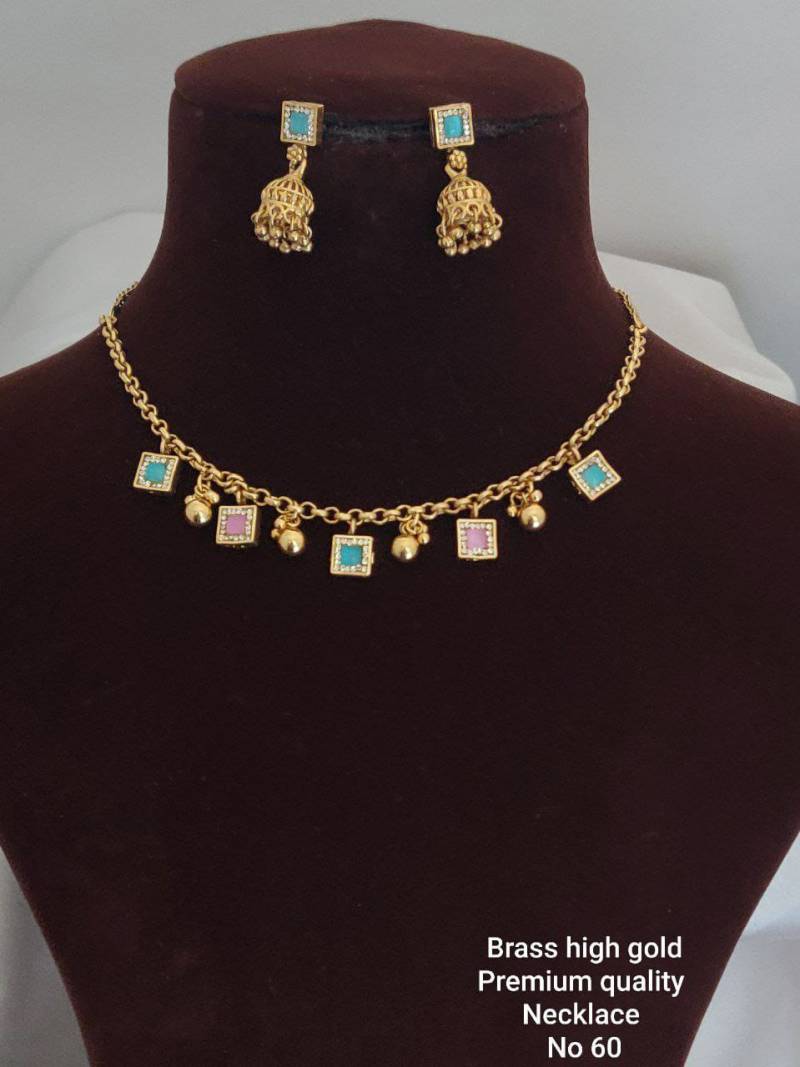 Brass High Gold Premium Quality Necklace 2 (5 Pcs)