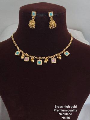 Brass High Gold Premium Quality Necklace 2 (5 Pcs)