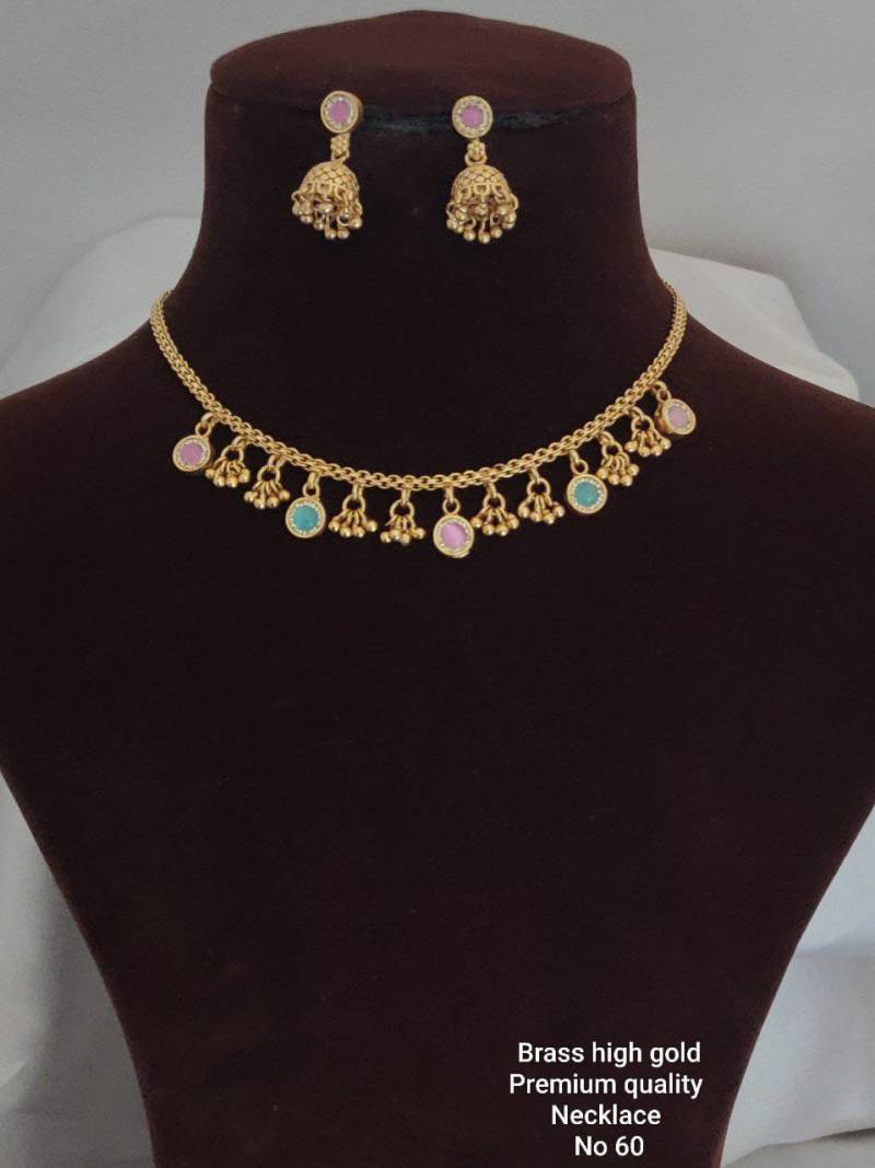 Brass High Gold Premium Quality Necklace 2 (5 Pcs)