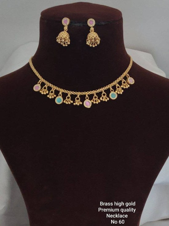 Brass High Gold Premium Quality Necklace 2 (5 Pcs)