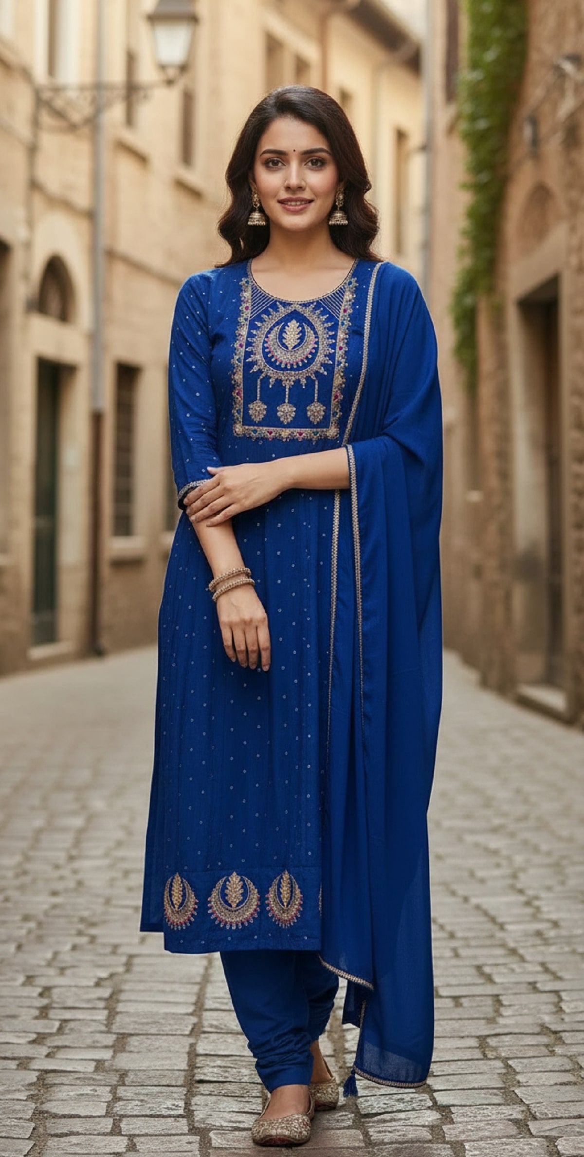 Navya Kurti 234 Vichitra Silk Kurti Set