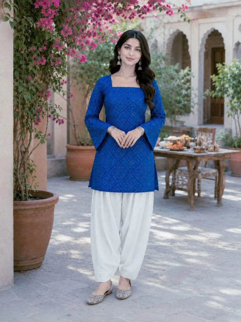Amrah Wholesale Lw 9340 Cotton Bandhej Printed Top with Bottom Set