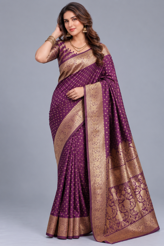 Amrah Wholesale Schc Swara M Lichi Banarasi Silk Saree