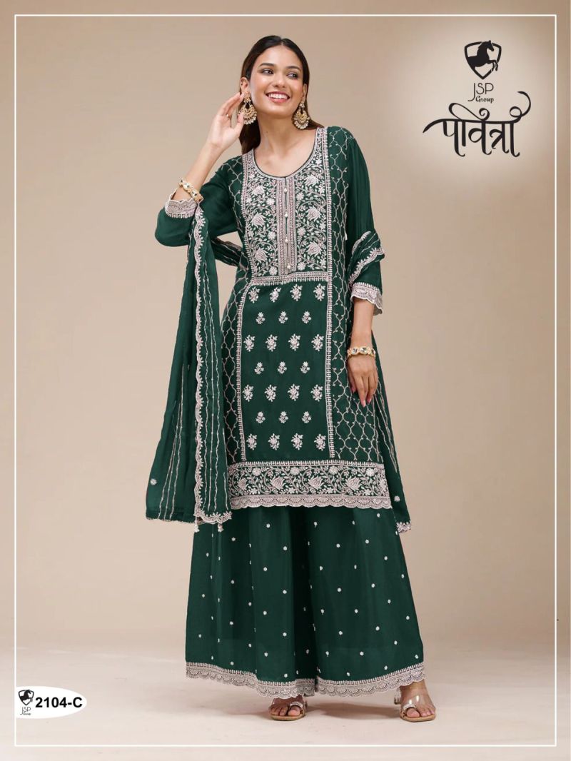 2104 A To D Master Colors Faux Georgette Dress Material