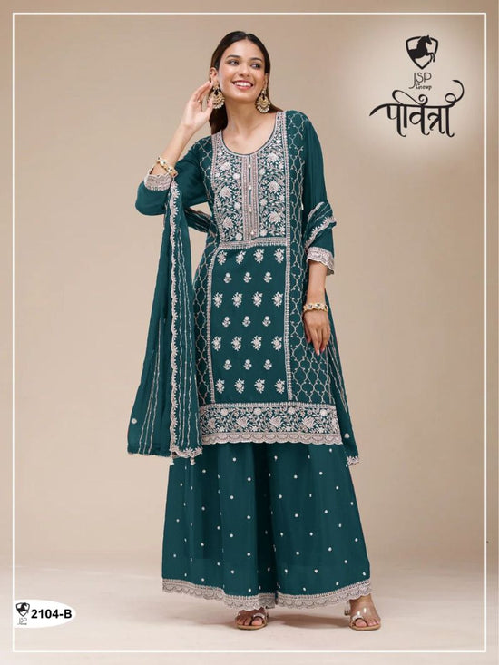 2104 A To D Master Colors Faux Georgette Dress Material