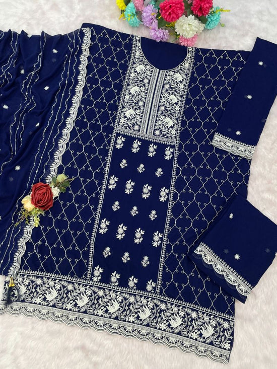 2104 A To D Master Colors Faux Georgette Dress Material
